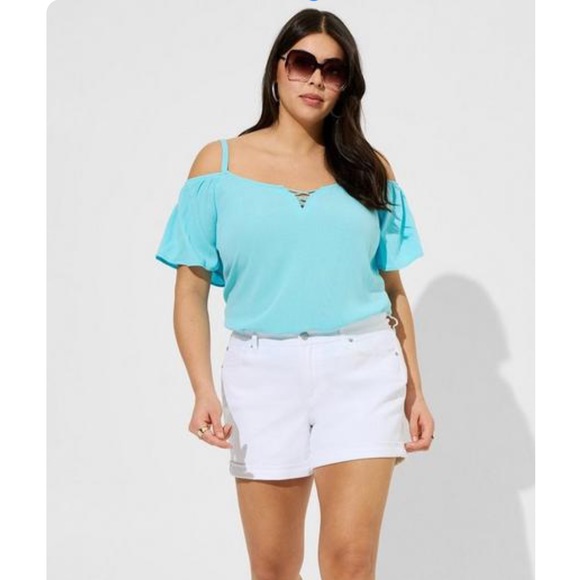 Washable Crinkle Gauze Cold Shoulder 🔝 by Torrid size 3 🌟Last chance!🌟 - Picture 16 of 16